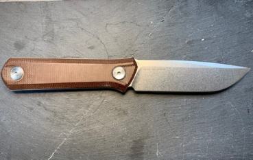 Bestech Knives Fixed Hedron Canvas Micarta brown