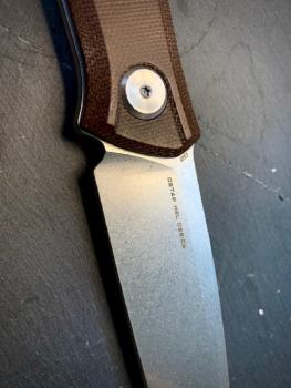 Bestech Knives Fixed Hedron Canvas Micarta brown