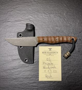 Semi Custom Knife Heidi Blacksmith mit Micarta und Bead