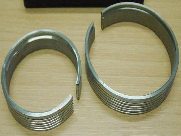 Edelstahl Spannring Satz Sphere Coletts D=55+68 mm