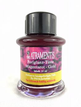 Tinte DeAtramentis Pearlglanz-Tinte Magentarot Gold