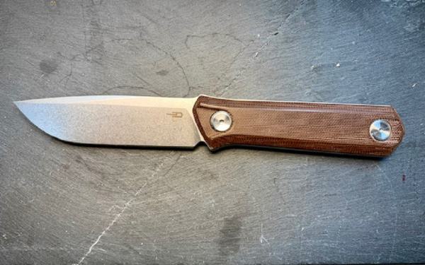 Bestech Knives Fixed Hedron Canvas Micarta brown