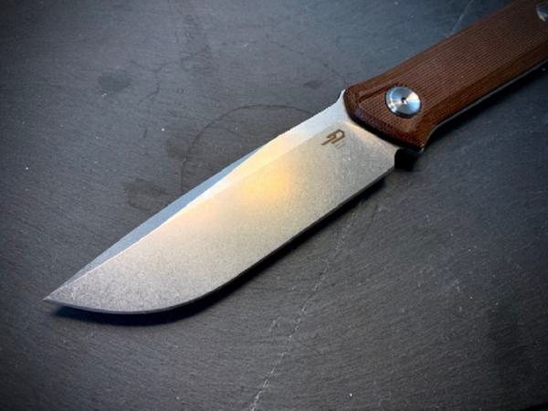 Bestech Knives Fixed Hedron Canvas Micarta brown