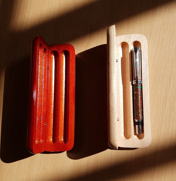 Holzbox Ahorn für 2 Schreibgeräte